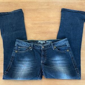 Rock 47 By Wrangler  Women's Dark Blue Bootcut Jeans